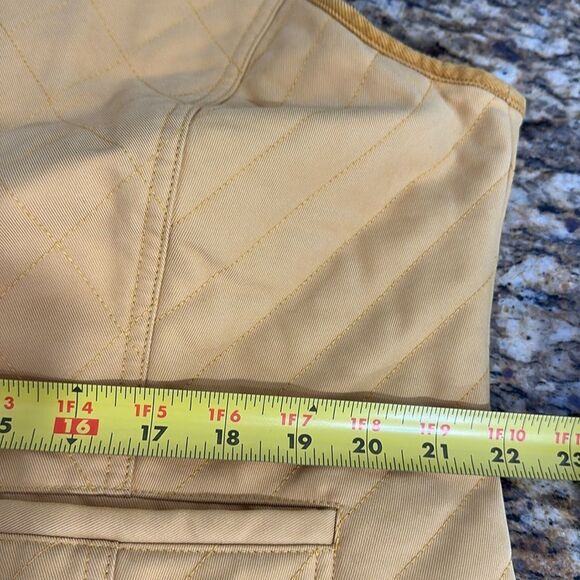 Orvis Mustard Yellow Women’s Mock Neck Quilted Vest Size XL - Picture 7 of 9